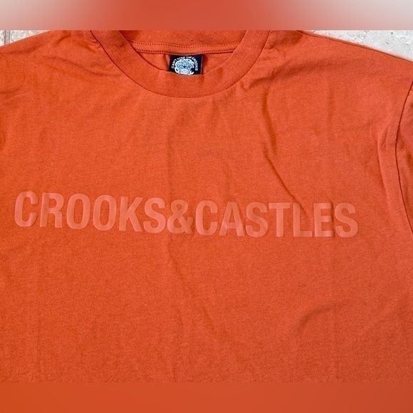 NWT Crooks & Castles Logo Tee in Burnt Orange - Picture 3 of 6